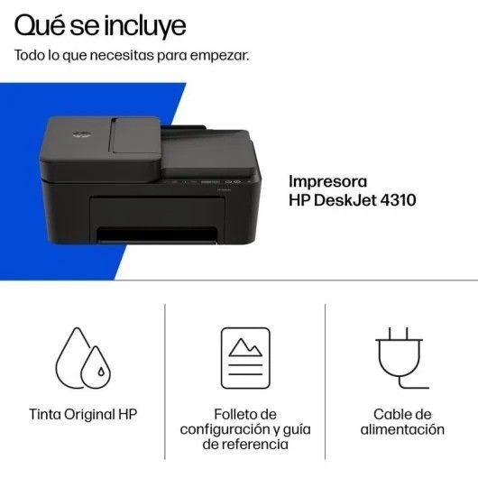 IMPRESORA HP DESKJET MULTIFUNCION 4310 COLOR WIFI BLACK - Imagen 3