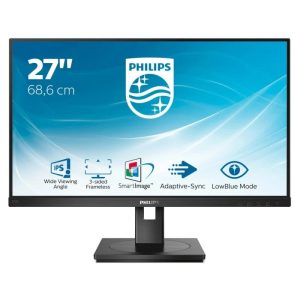 MONITOR PHILIPS 27 IPS MULTIMEDIA ERGONOMICO VGA DVI DP HDMI BLACK
