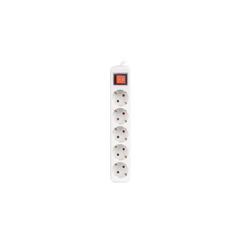 REGLETA LANBERG 5 SCHUKOS CON PROTECCION 3M WHITE - Imagen 2