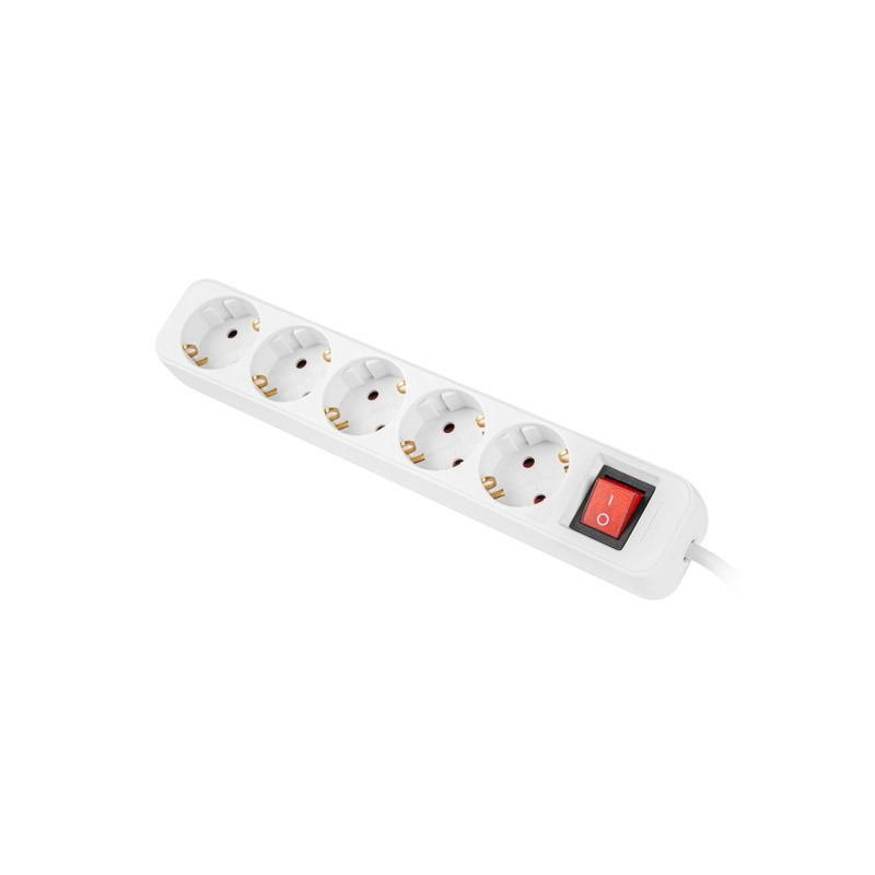 REGLETA LANBERG 5 SCHUKOS CON PROTECCION 3M WHITE - Imagen 3
