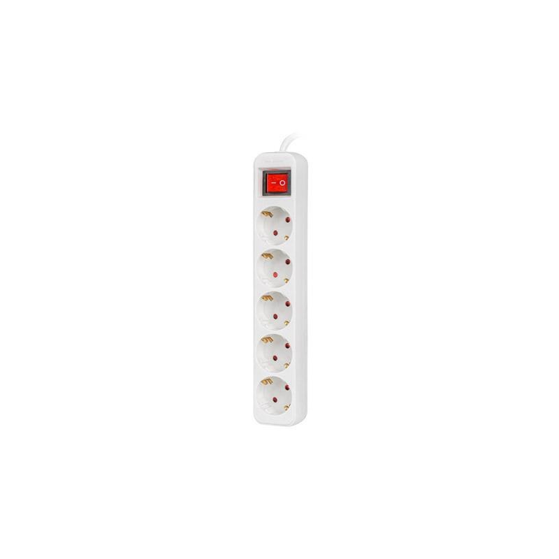 REGLETA LANBERG 5 SCHUKOS CON PROTECCION 3M WHITE - Imagen 4
