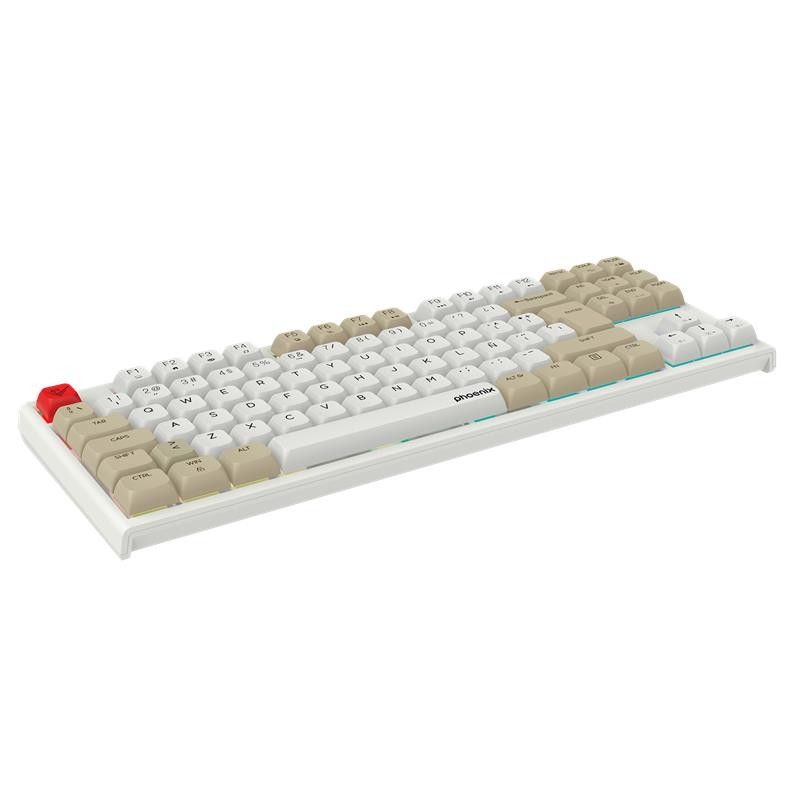 TECLADO PHOENIX ROYAL GAMING MECANICO TKL USB RGB WHITE - Imagen 5