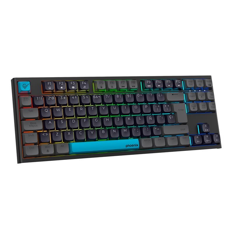 TECLADO PHOENIX ROYAL GAMING MECANICO USB RGB BLACK - Imagen 2