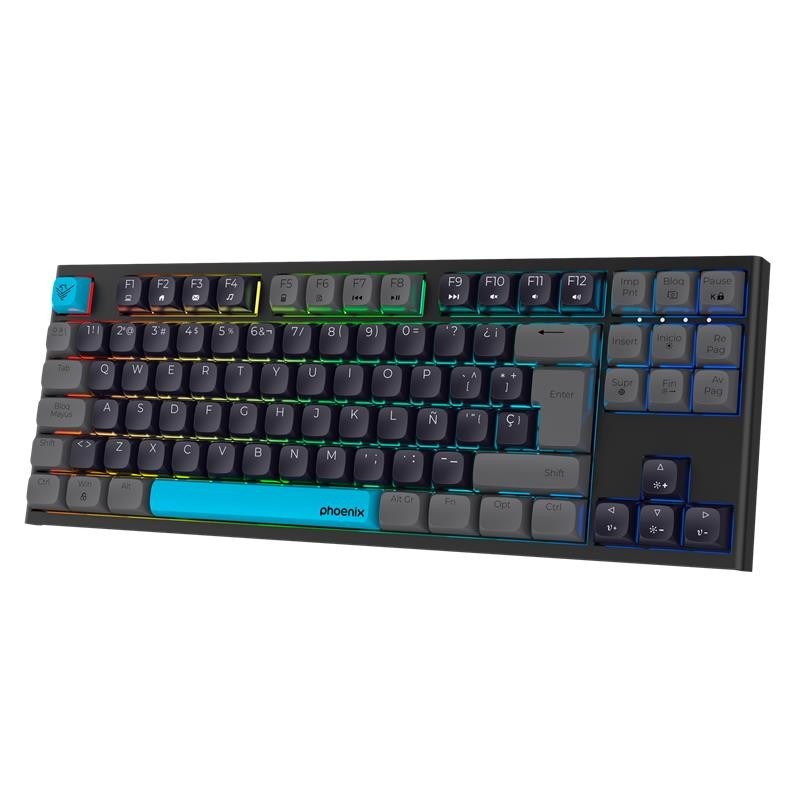 TECLADO PHOENIX ROYAL GAMING MECANICO USB RGB BLACK - Imagen 6