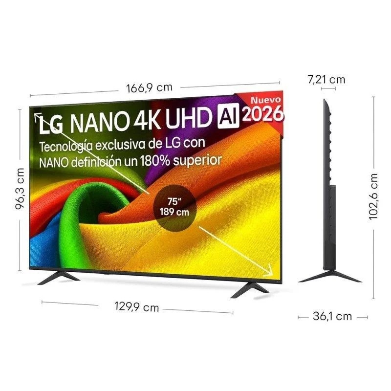 TELEVISOR LG 75 NANOCELL UHD 4K USB SMART TV HBBTV WIFI BLUETOOTH - Imagen 2