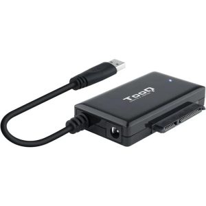 ADAPTADOR USB 3.0 USB-A TOOQ DISCO DURO SATA 2.5/3.5 ALIMENTADOR BLACK