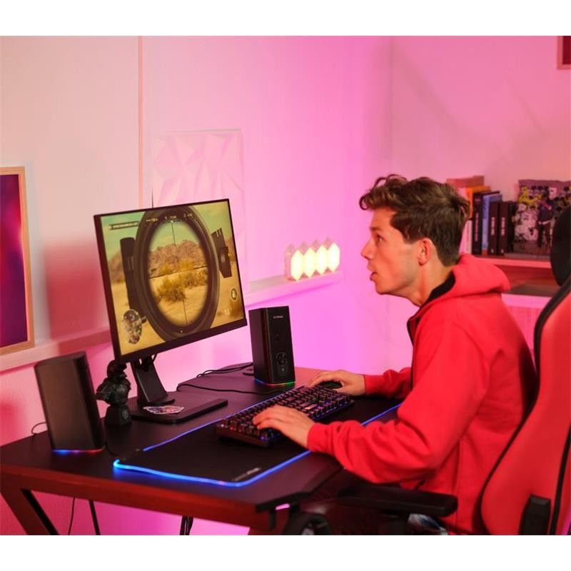 ALTAVOCES TRUST GXT 612 CETIC GAMING RGB 2.0 USB/WIRELESS BLACK - Imagen 4