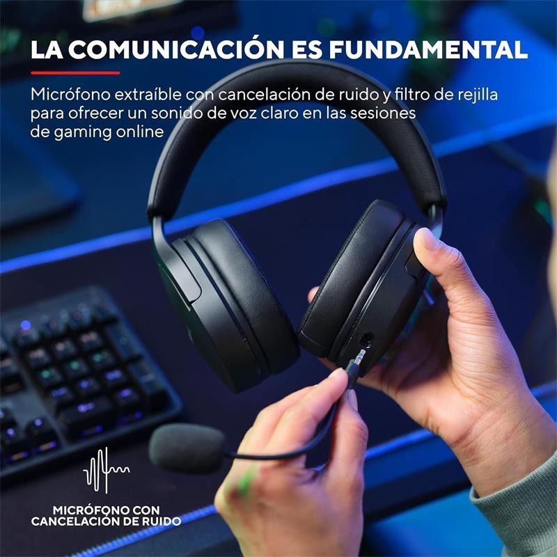 AURICULARES + MICROFONO TRUST GAMING RGB GXT 490 FAYZO HEADSET 7.1 BLACK - Imagen 4