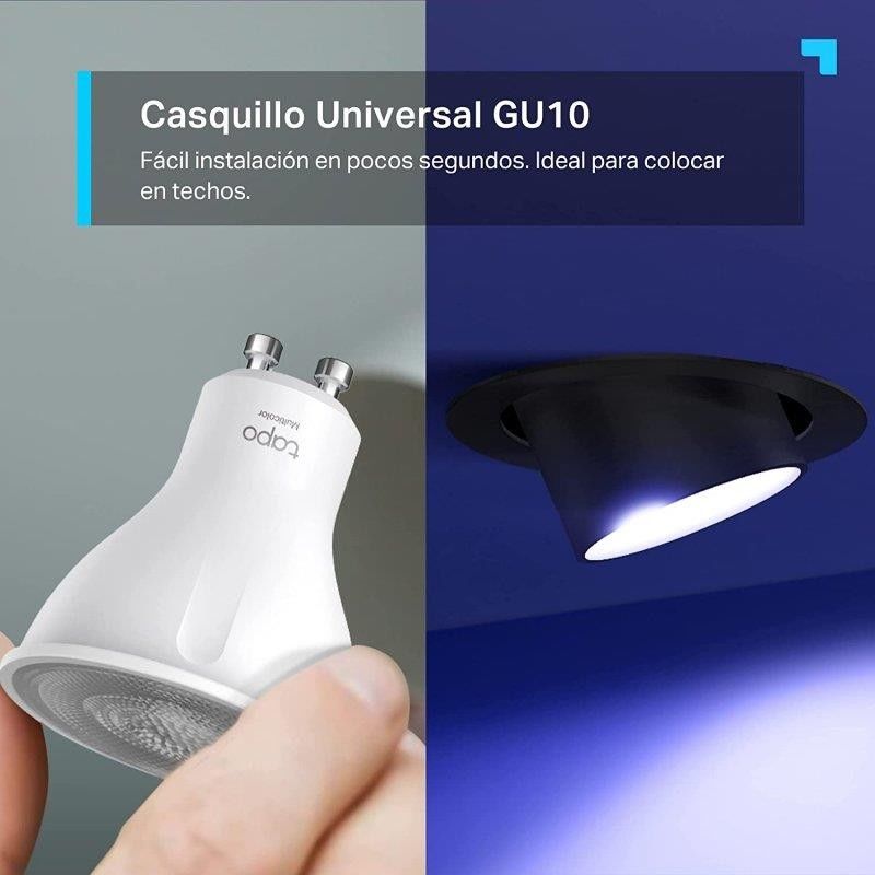 BOMBILLA INTELIGENTE GU10 TP-LINK LED MULTICOLOR 6500K BLANCO AJUSTA WIFI - Imagen 5
