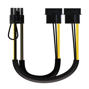 CABLE ALIMENTACION TARJETA GRAFICA NANOCABLE X2 MOLEX/M – 6+2 PIN/M 20CM