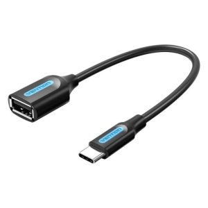 CABLE CONVERSOR VENTION USB-C/M – USB-A/H 15CM BLACK