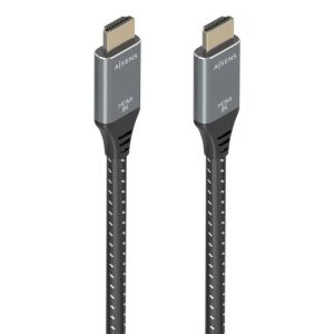 CABLE HDMI 2.1 8K AISENS HDMI/M – HDMI/M 5M TRENZADO BLACK/GREY