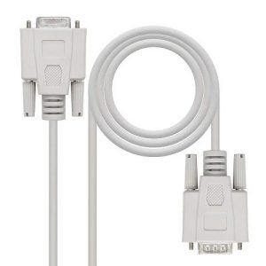 CABLE SERIE NANOCABLE RS232 DB9/M – DB9/H 3M WHITE