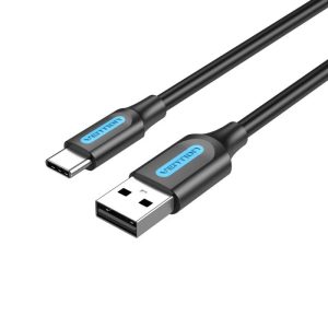 CABLE USB-A 2.0 VENTION TIPO USB-A/M – USB-C/M 0.25M BLACK