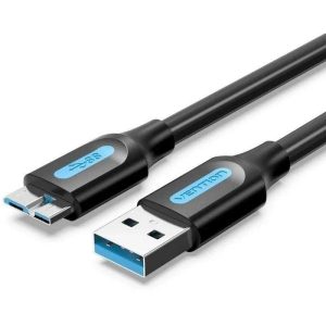 CABLE USB-A/M 3.0 – MICROUSB/M VENTION 5GBPS 10W 0.5M BLACK