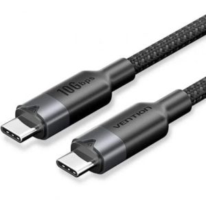 CABLE USB-C 3.2 VENTION TIPO USB-C/M – USB-C/M 5A 2M 100W 10GBPS BLACK