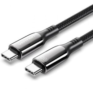 CABLE VENTION USB 2.0 USB-C 5A 100W USB-C/M – USB-C/M 2M BLACK