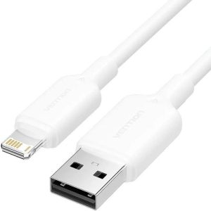CABLE VENTION USB-A 2.0 – LIGHTNING 2.4A 1M WHITE