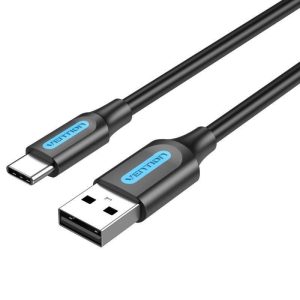 CABLE VENTION USB-A – USB-C 3A 480MBPS 60W 0.5M BLACK