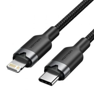 CABLE VENTION USB-C – LIGHTNING 27W 2M BLACK