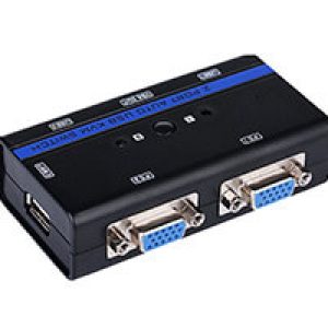 Conmutador AISENS KVM USB 2.0 VGA Negro (A111-0064)