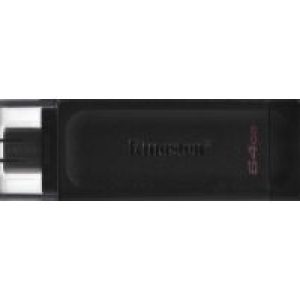 Pendrive Kingston DT70 64Gb USB-C 3.0 Negro (DT70/64GB)
