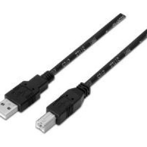 Cable AISENS USB-A/M a USB-B/M 1m Negro (A101-0005)