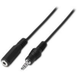Cable AISENS 3.5mm/M-3.5mm/H 3m Negro (A128-0146)