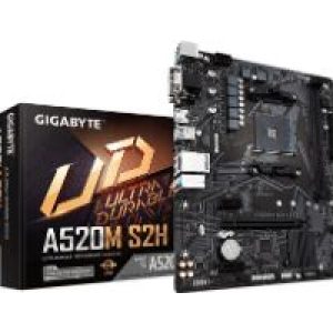 GIGABYTE A520M S2H: (AM4) 2DDR4 USB DVI-D VGA HDMI mATX