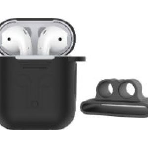 Funda Devia Airpods V1/V2 Silicona Negra (DSTNAWB)