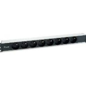 Regleta EQUIP 8xSchuko 1.8m Rack 1U Negra (EQ333313)