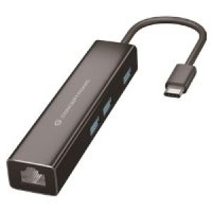 Adaptador CONCEPTRONIC USB-C a RJ45/3xUSB-A (DONN07B)