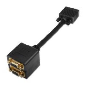 Cable AISENS VGA/M a 2xVGA/H 0.2m Negro (A113-0080)