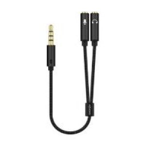 Cable AISENS 3.5mm/M a 2×3.5mm/H 25cm Negro(A128-0416)