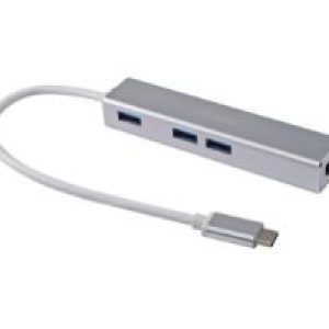 Adaptador EQUIP USB-C a USB-A/RJ45 Plata (EQ133481)