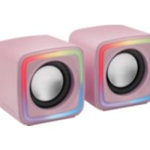 Altavoces Mars Gaming DSP 8W 2.0 USB RGB Rosa (MSCUBEP)
