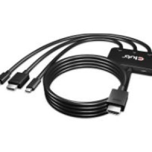 Cable Club 3D HDMI a HDMI+USB-C+MiniDP M/M (CAC-1630)