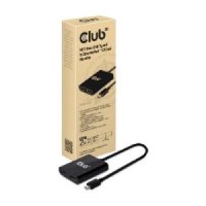 Adaptador Club 3D USB-C a 2xDP FHD Negro (CSV-1545)