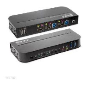 Conmutador Club 3D KVM 4K 2xHDMI 2xUSB 3.5mm (CSV-1382)