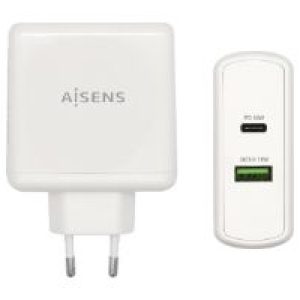 Cargador Pared AISENS 48W 2xUSB Blanco (ASCH-2PD30QC-W)
