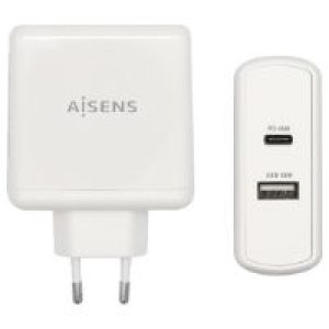 Cargador Pared AISENS 57W 2xUSB Blanco (ASCH-2PD45A-W)