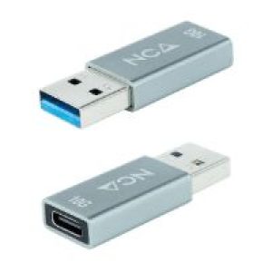 Adaptador Nanocable USB-A/M a USB-C/H Gris (10.02.0013)