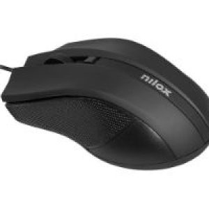 Ratón NILOX Óptico USB-A 1600dpi Negro (MOUSB1002)