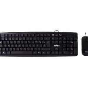 T+Ratón NILOX Flat USB 1000dpi Negro (NXKME000004)