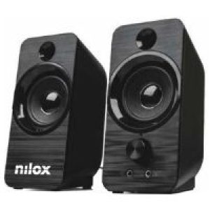 Altavoces NILOX 2.0 6W USB Negros (NXAPC02)