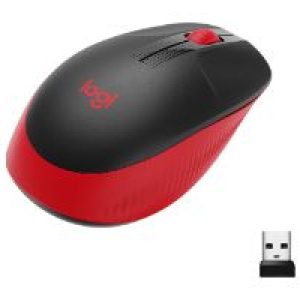 Ratón LOGITECH M190 Óptico RF Negro/Rojo (910-005908)