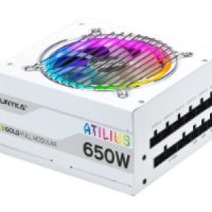 Fuente UNYKA Atilius ATX 650W 90% RGB Blanca (UK521204)