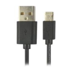 Cable CONCEPTRONIC Lightning 1m Negro (CTUSBLIGHTB)