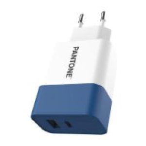 Cargador Pared PANTONE 15W 1xUSB-A 1xUSB-C (PT-PDAC02N)