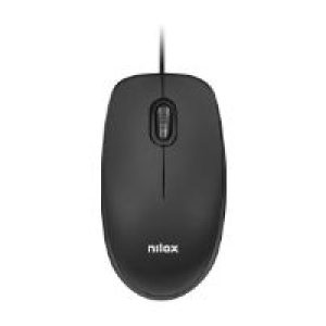 Ratón NILOX Óptico USB-A 1600dpi Negro (MOUSB1003)